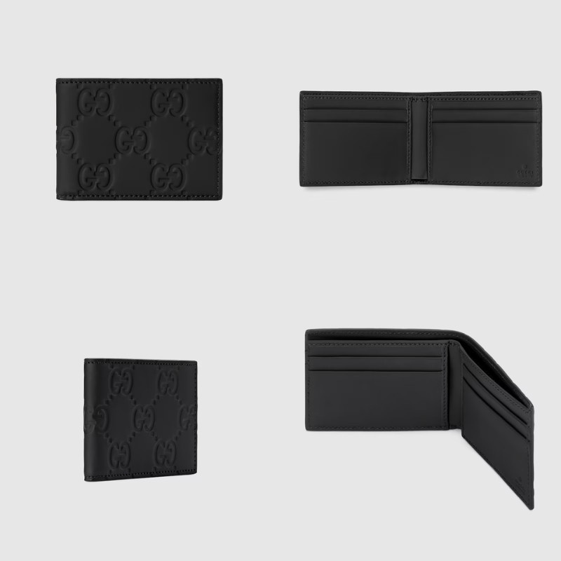 Ví da nam cầm tay Gucci GG Rubber Effect Bi-Fold Wallet